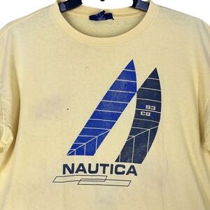 Vintage Nautica‎ Sailing T Shirt Mens L 1990s Sailing Nautical Coastal Classic